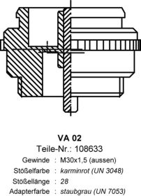 Ventilanpassung VA 02 für Stellantrieb Fußbodenheizung