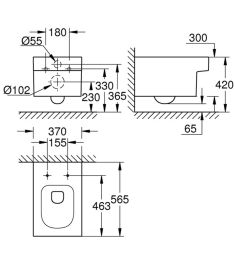 GROHE Wand-Tiefspül-WC Cube Keramik 39245 PureGuard alpinweiß