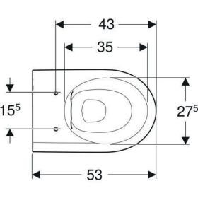 Geberit iCon Wand-WC Tiefspüler, Rimfree geschl. Form, T:53cm, weiß, KeraTect