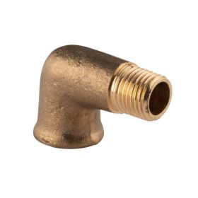 Messing Gewinde-Fitting 90° Winkel 1/4"IG - 1/4"AG (DN 8) - schwere Ausführung