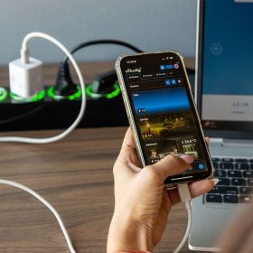 Shelly Power Strip 4 Gen4 smarte Steckdosenleiste mit Leistungsmessung, schwarz