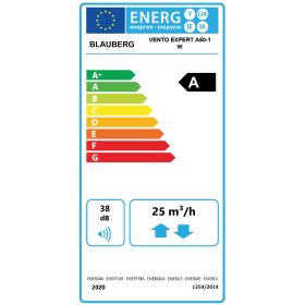 Blauberg Komplettset dezentrales Lüftungsgerät VENTO Expert A50-1 W V.2 weiße Innenblende, WLAN, DN 160