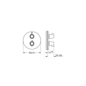 GROHE Thermostat-Brausebatterie Grohtherm Special 29094, Fertigmontageset für Rapido T, chrom