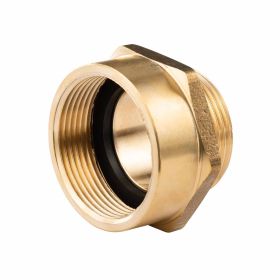 Messing Gewinde-Fitting Reduzierstück 1 1/2"IG (DN 40) - 1 1/4"AG (DN 32) - schwere Ausführung