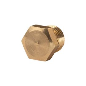 Messing Gewinde-Fitting Stopfen 1/4"AG (DN 8) - schwere Ausführung