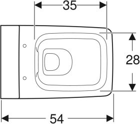 Geberit Xeno2 Wand-WC Tiefspüler geschlossene Form Rimfree, weiß KeraTect