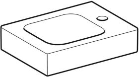 Geberit iCon Handwaschbecken, 38x28cm Hahnloch rechts, o. Ül., weiß