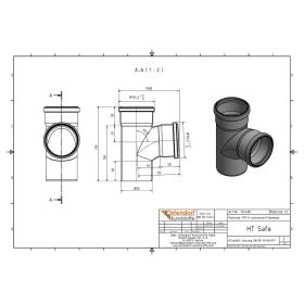 HTsafeEA Abzweig DN/OD 90/90 87,5 Grad