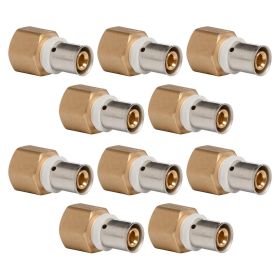 Selfio-Press Aluverbund Pressfitting  Übergang Innengewinde 16 x 2 - 1/2" TH + U Kontur DVGW - 10 Stück