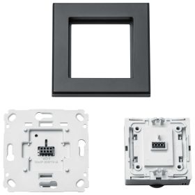 Homematic IP Smart Home Wandthermostat HmIP-BWTH-A mit Schaltausgang für Markenschalter, 230 V anthrazit