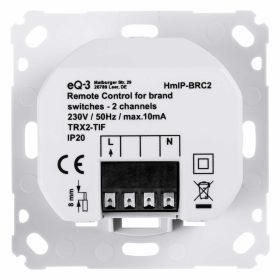 Homematic IP Smart Home Wandtaster HmIP-BRC2 für Markenschalter - 2-fach