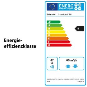 Zehnder Dezentrales Komfort-Lüftungsgerät ComfoAir 70 Außenwandhaube Edelstahl
