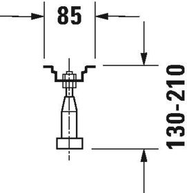 Fußgestell für Bade- und Duschwannen mit Seitenlänge > 1500 mm, 3 Stück