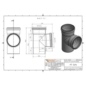 HTsafeEA Abzweig DN/OD 125/125 87,5 Grad