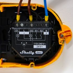 Shelly 2PM Gen3 2-Kanal-Relais WLAN-gesteuerter Smart-Schalter für 2 Stromkreise oder Rollläden max. 16A, WLAN, BT, unterputz