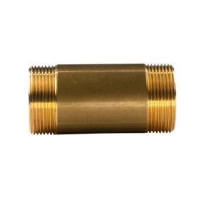 Messing Gewinde-Fitting Distanz Doppelnippel 1 1/4" - 1 1/4" L=100mm - schwere Ausführung