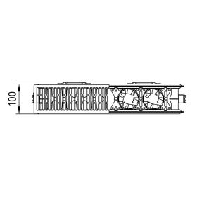 Kermi x-flair Plan-Vplus Wärmepumpen-Heizkörper Typ 22 605x605x102 mm links 423 Watt