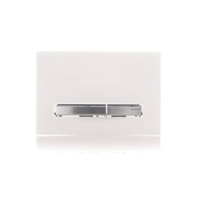 GEBERIT Betätigungsplatte SIGMA50 für 2-Mengen-Spülung, KS, weiss-alpin / chrom-gebürstet