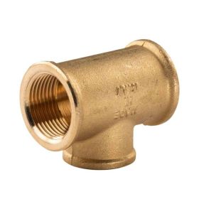 Messing Gewinde-Fitting T-Stück Mittelabgang reduziert 3/4"IG - 1/2" IG - 3/4"IG - schwere Ausführung