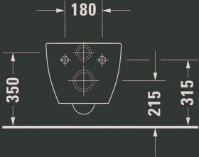 Duravit Wand-WC 540mm Happy D.2, Anthraz Anthrazit Matt, TS, rimless, WG