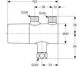 Eckventilthermostat Ceraplus, Chrom