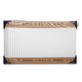Flachheizkörper Buderus Logatrend, VC-profiliert, Typ 33 mit Wandbefestigung 300 x 500 mm Ausführung rechts