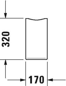 Halbsäule Starck 3 f.030065/60/55 u.030480/70/10 weiß