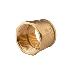 Messing Gewinde-Fitting Reduziermuffe 1 1/2"IG (DN 40) - 1 1/4"IG (DN 32) - schwere Ausführung