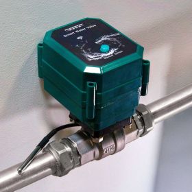 Shelly Smart Wasserschutz-Set - FrankEver Wasserventil DN15 + Flood Gen4 Wassersensor