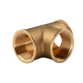 Messing Gewinde-Fitting T-Stück 1 1/4"IG - 1 1/4"IG - 1 1/4"IG (DN 32) - schwere Ausführung