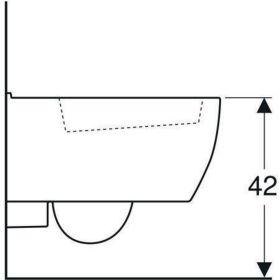 Geberit iCon WWC Tiefspüler, verk. Ausl. geschlossene Form, weiß