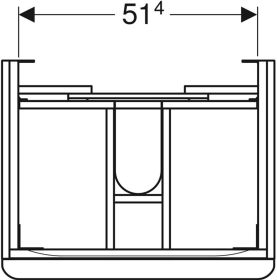 Geberit Smyle Square US für WT, m. 2 Sch 58,4x61,7x47cm, Nussbaum