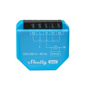 Shelly 1L Gen3 1-Kanal-Relais WLAN-gesteuerter Smart-Schalter ohne Neutralleiter inkl. Bypass WLAN, BT, unterputz
