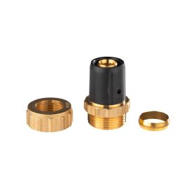 Selfio-Steck Aluverbund Steckfitting  Übergang auf Kupferrohr Schraubanschluss 20 x 2 - 22 mm DVGW