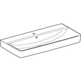 Geberit Renova Plan Waschtisch, 100x48cm m. Hl., m. Ül., weiß