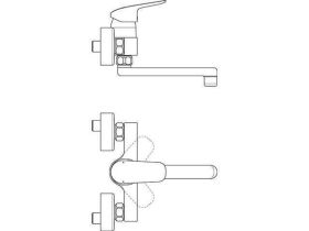 Ideal Standard Wand-WT-Armatur Ceraflex, Ausld. 160mm, Chrom
