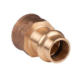 Kupfer Pressfitting Übergang aus Rotguss 15 mm - 1/2" IG V+M-Kontur DVGW