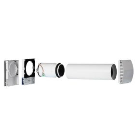 Blauberg Komplettset dezentrales Lüftungsgerät VENTO Expert A50-1 W V.2 weiße Innenblende, WLAN, DN 160