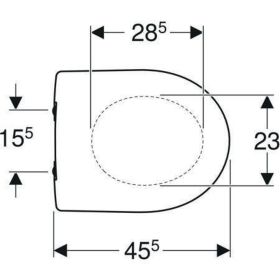 Geberit Renova WC-Sitz, Befestigung von mit Absenkautomatik, Quick Release, weiß