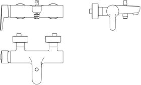 Ideal Standard Badearmatur AP Connect Bl Ausld. 199mm, Chrom