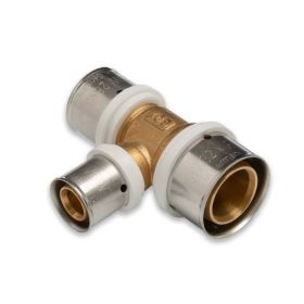 Selfio-Press Aluverbund Pressfitting  T-Stück reduziert 32 x 3 - 20 x 2 - 26 x 3 TH + U Kontur DVGW