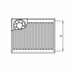 Kermi x-flair Profil-K Wärmepumpen-Heizkörper Typ 22 954x600x100 mm 559 Watt