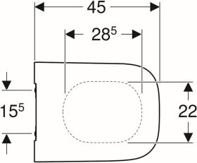 Geberit Smyle Square WC-Sitz, schmales D mit Absenkautomatik, weiß
