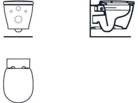 Ideal Standard WC-Paket Connect, WC rand m.WC-Sitz Softclosing,365x550x340mm,Weiß