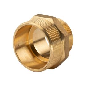 Messing Gewinde-Fitting Reduziernippel 2" AG (DN50) - 2 1/2" AG (DN65) - schwere Ausführung