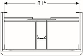 Geberit Smyle Square US für WT, m. 2 Sch 88,4x61,7x47cm, weiß