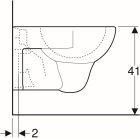 Geberit Renova Wand-WC Tiefspüler manhattan