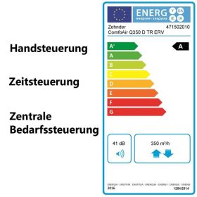 Zehnder ComfoClime Cool Komfort-Paket 24 mit Lüftungsgerät ComfoAir Q350 TR Enthalpie
