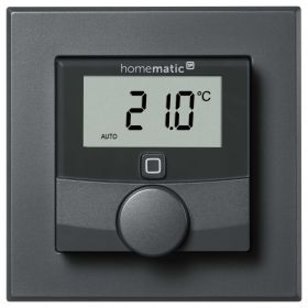 Homematic IP Smart Home Wandthermostat HmIP-WTH-A mit Luftfeuchtigkeitssensor anthrazit