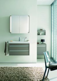 Möbelwaschtisch D-Code 850 mm mit ÜL, mit HLB, 1 HL, weiß